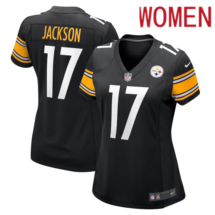 Women Pittsburgh Steelers #17 William Jackson Nike Black Game Player NFL Jersey->women nfl jersey->Women Jersey